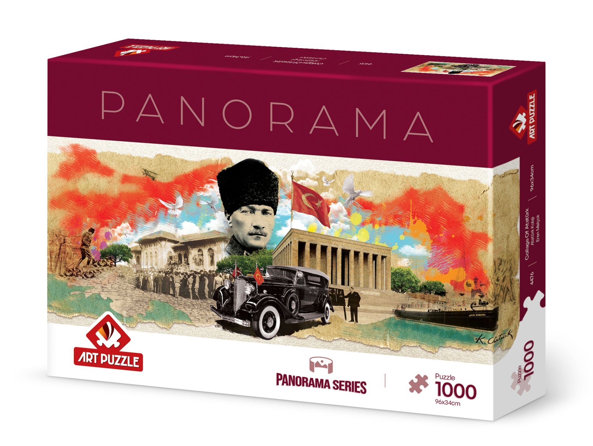 Art Puzzle Atatürk Kolajı 1000 Parça Panorama Puzzle
